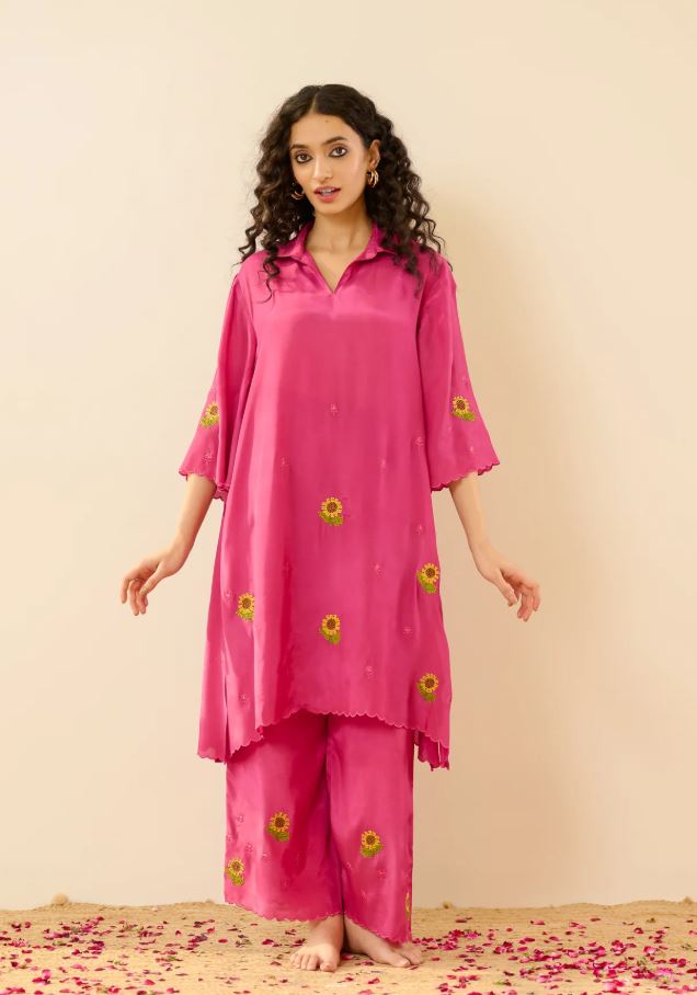 Women's White Pink Floral Block Print Cotton Midi Dress | Tiered Boho Maxi Dress with Puff Sleeves | Handcrafted Indian Block Print Summer Vacation Resort Wear (Copy)