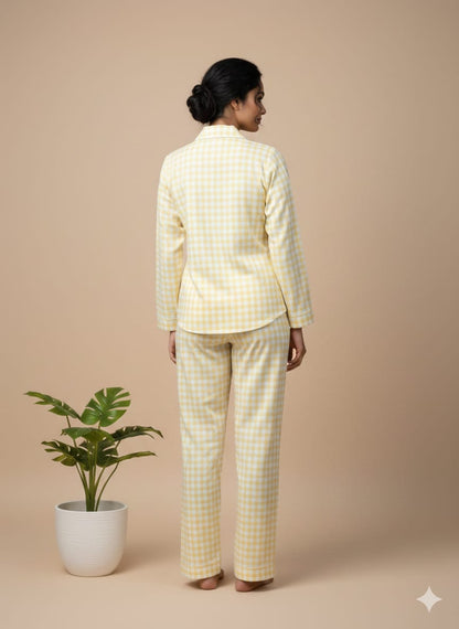 Pikaru Women's Cotton Kaftan PJ Set