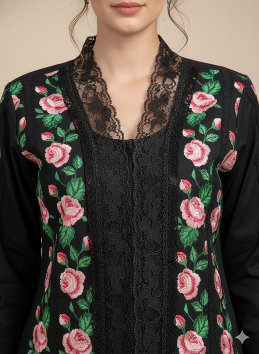 Valentine’s Special: Hand-Block Print Women’s Floral Top | 100% Organic Cotton Boho Blouse | Unique Artisan-Made Romantic Gift for Her