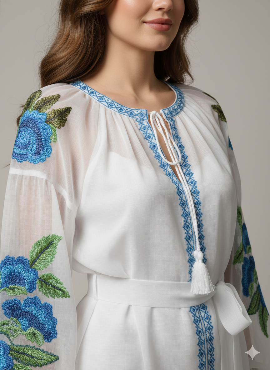 Women’s Sustainable Cotton Floral Top | Artisan Hand-Stamped Summer Blouse | Chic Valentine’s Day Boutique Top