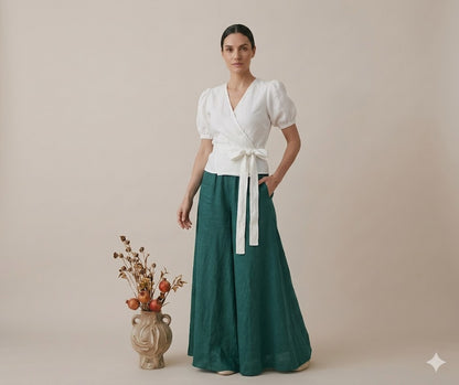 Mustard Yellow Linen Halter Neck Maxi Dress
