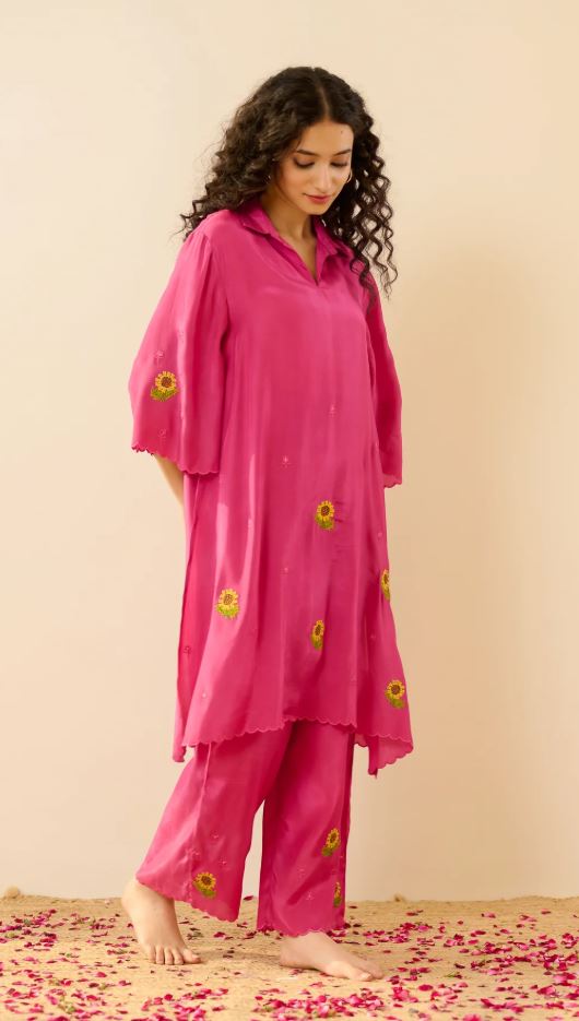 Women's White Pink Floral Block Print Cotton Midi Dress | Tiered Boho Maxi Dress with Puff Sleeves | Handcrafted Indian Block Print Summer Vacation Resort Wear (Copy)