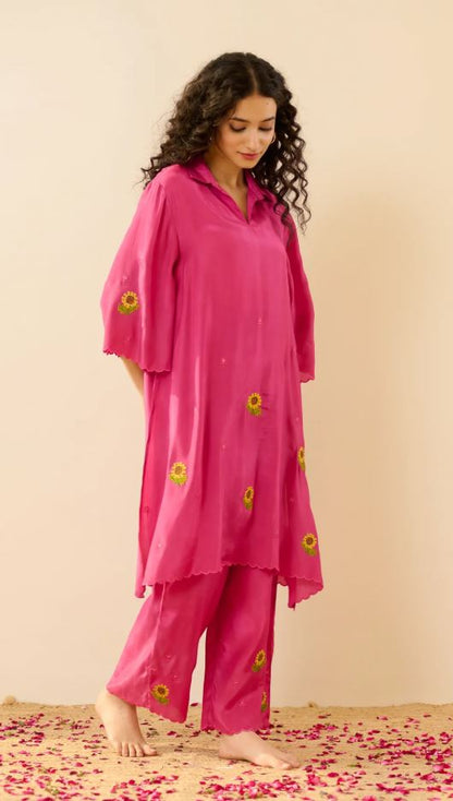 Women's White Pink Floral Block Print Cotton Midi Dress | Tiered Boho Maxi Dress with Puff Sleeves | Handcrafted Indian Block Print Summer Vacation Resort Wear (Copy)