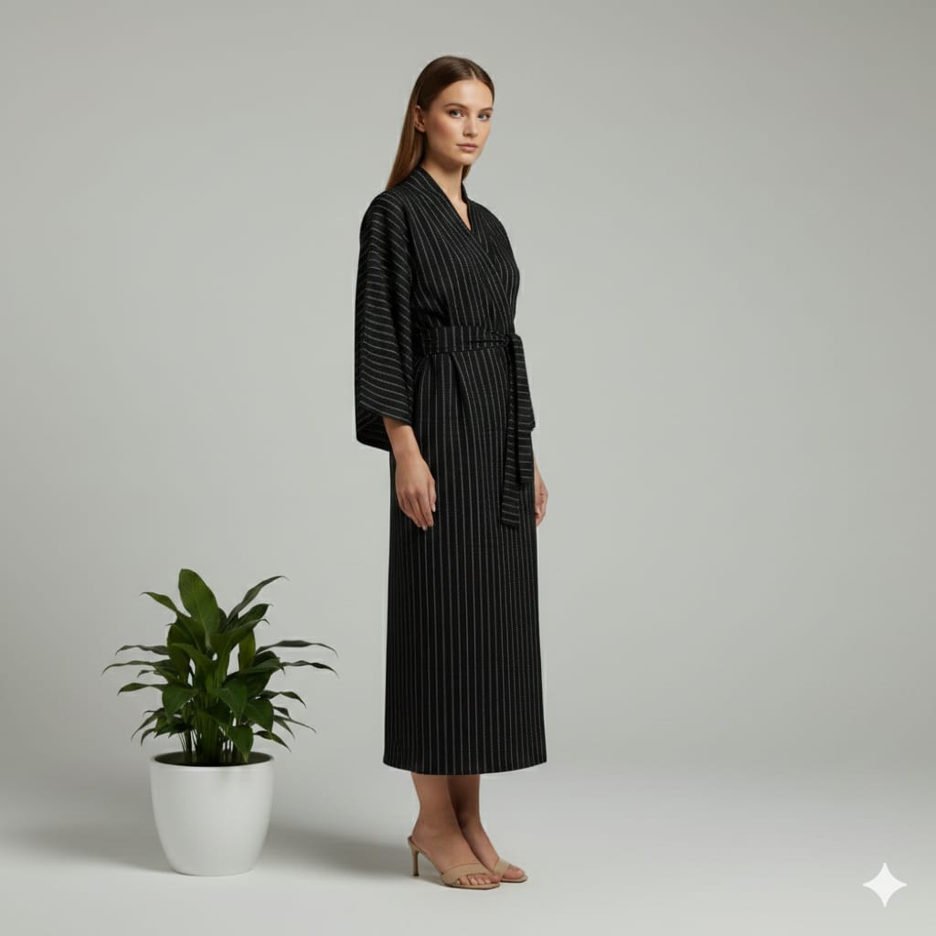 Women’s Cotton Kimono Wrap Short Dress | Belted Kaftan Style | Breathable Summer Resort Wear (USA, AUS, Canada)