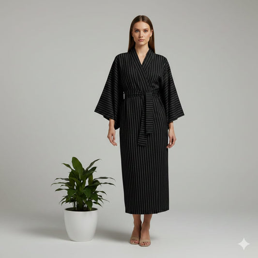 Women’s Cotton Kimono Wrap Short Dress | Belted Kaftan Style | Breathable Summer Resort Wear (USA, AUS, Canada)