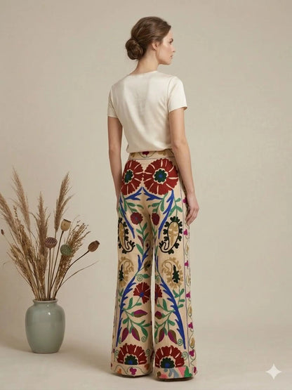 Patchwork Tiered Maxi Skirt | Colorful Boho Floral Skirt | Bohemian Flowy Long Skirt for Women