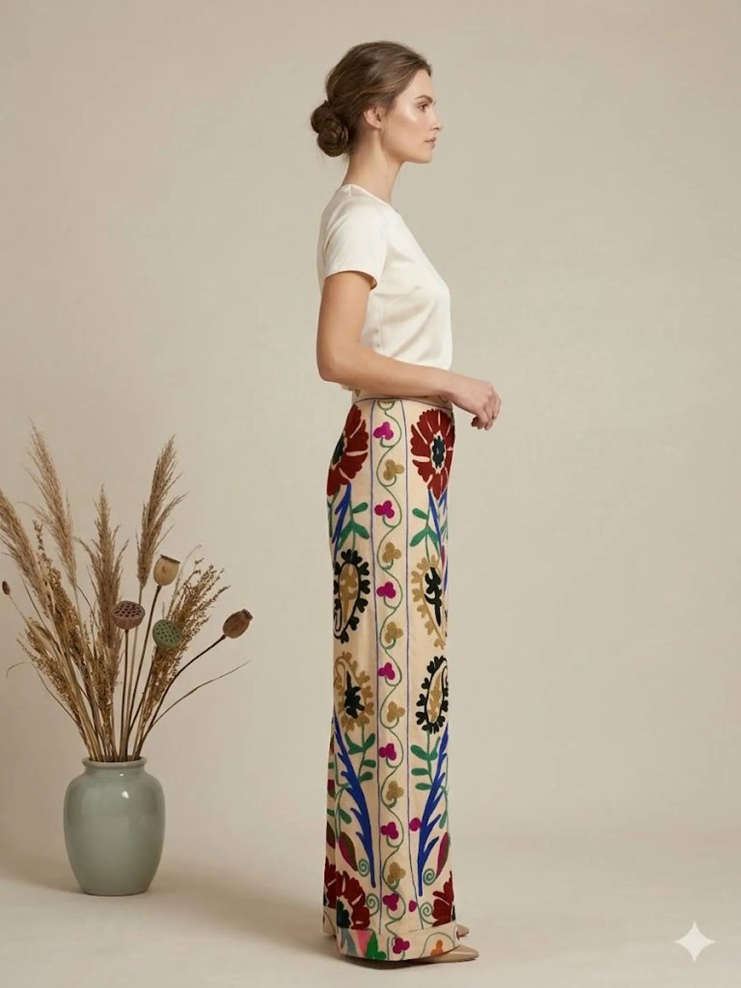 Patchwork Tiered Maxi Skirt | Colorful Boho Floral Skirt | Bohemian Flowy Long Skirt for Women